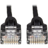 Tripp Lite Cat6a 10G Snagless Molded Slim UTP Network Patch Cable (M/M), Black, 15 ft.