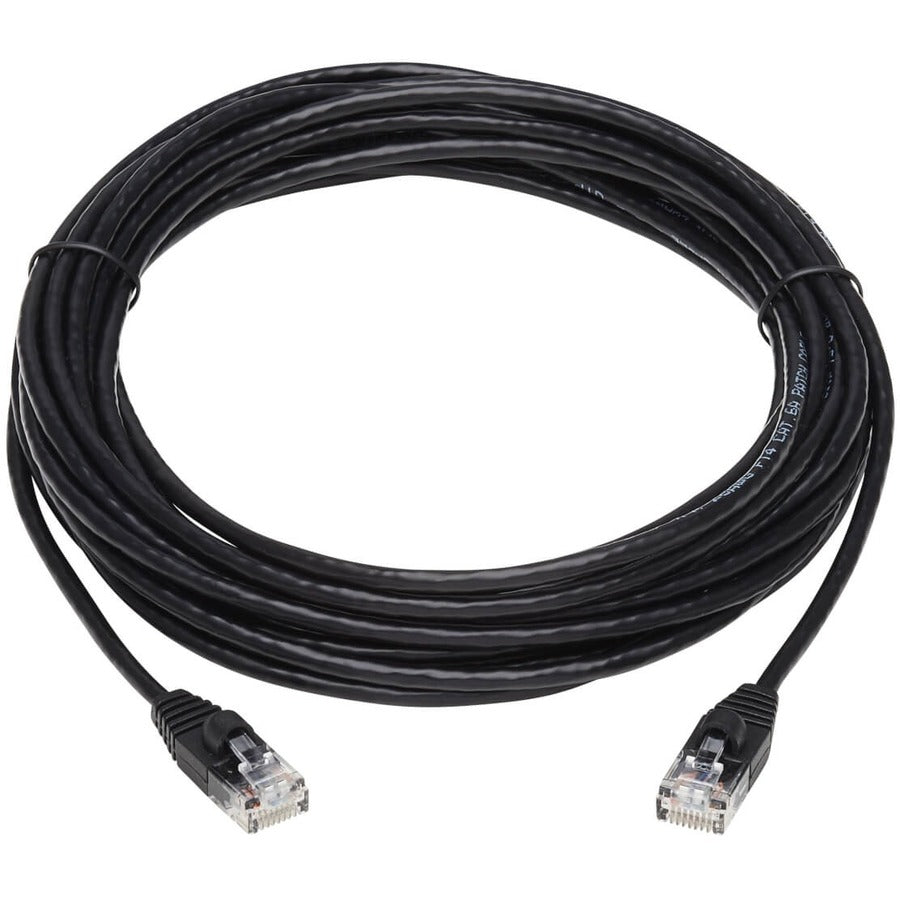 Tripp Lite Cat6a 10G Snagless Molded Slim UTP Network Patch Cable (M/M), Black, 25 ft.