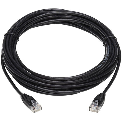 Tripp Lite Cat6a 10G Snagless Molded Slim UTP Network Patch Cable (M/M), Black, 25 ft.
