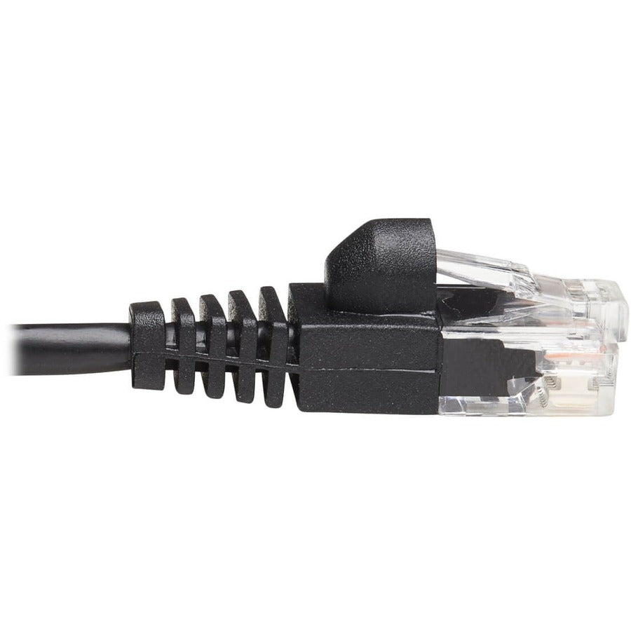Tripp Lite Cat6a 10G Snagless Molded Slim UTP Network Patch Cable (M/M), Black, 25 ft.
