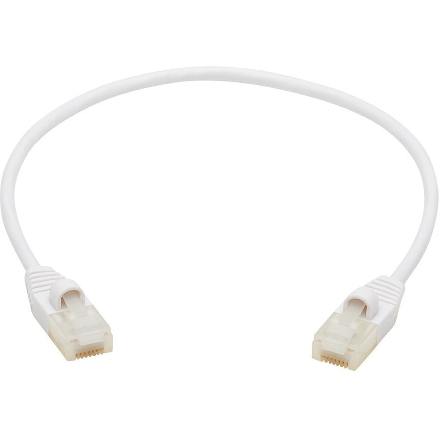 Tripp Lite Safe-IT Cat6a Ethernet Cable Antibacterial Snagless Slim M/M 1ft