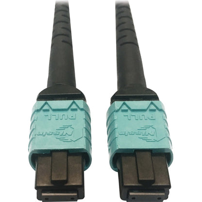 Tripp Lite Multimode Fiber Optic Cable OM4 Plenum 400G 50 24F MTP/MPO-PC F/F 5M