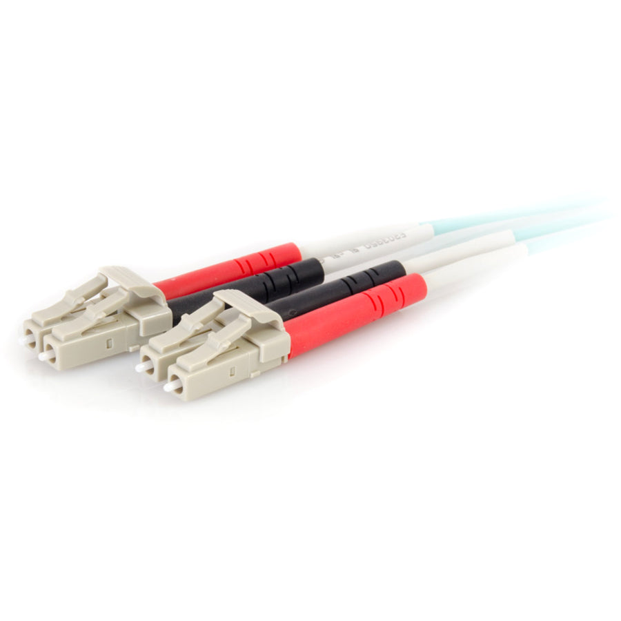 C2G 3m LC-LC 50/125 Duplex Multimode OM4 Fiber Cable - Aqua - 10ft