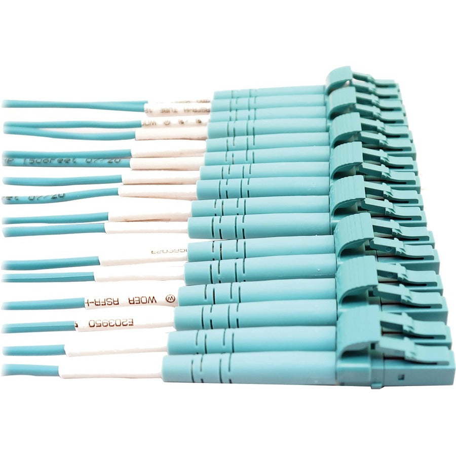 Tripp Lite Multimode Fiber Optic Breakout Cable 24F MTP/MPO-PC to x8 LC F/M 1M