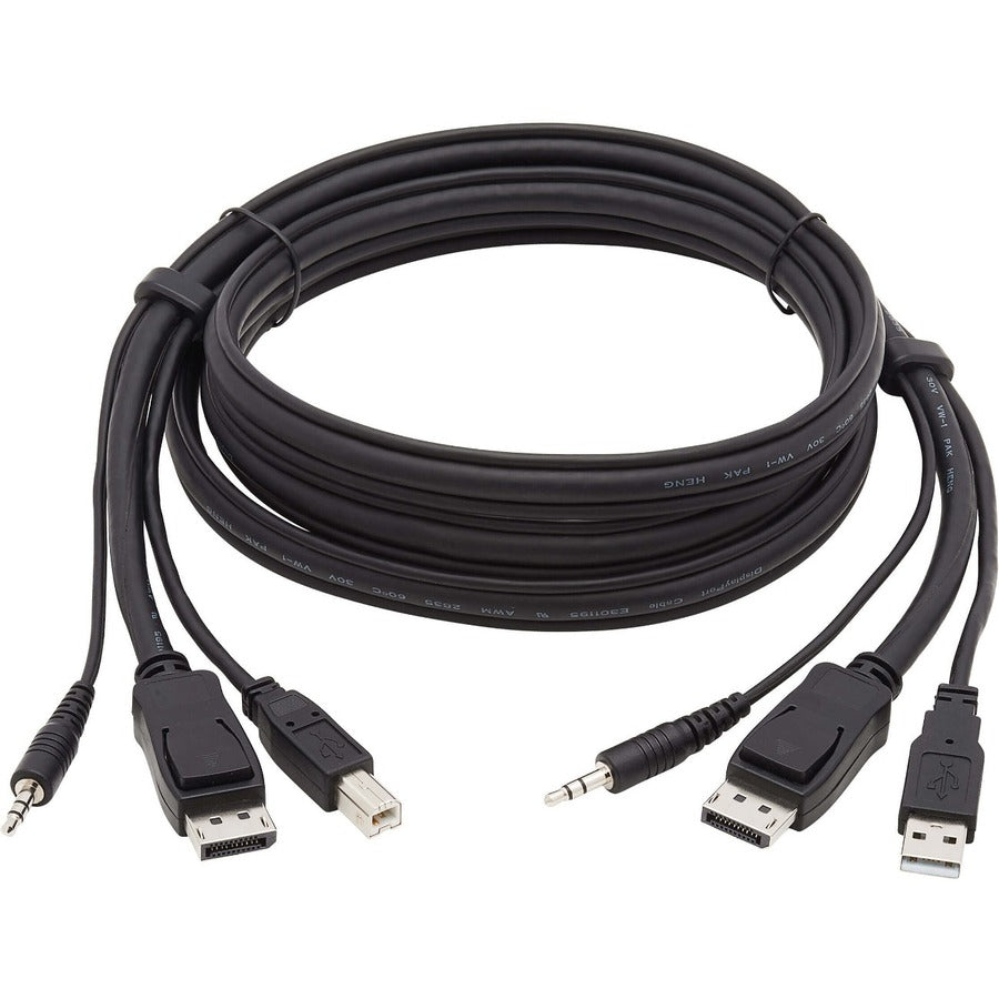 Tripp Lite DisplayPort KVM Cable Kit 3 in 1 4K USB 3.5 mm Audio 3xM/3xM 6ft
