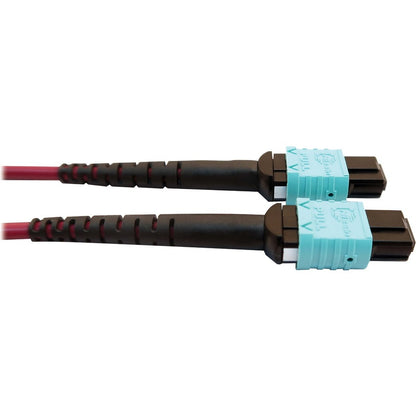 Tripp Lite Multimode Fiber Optic Cable MTP/MPO-APC to x2 12F MTP/MPO-UPC F/F 1M