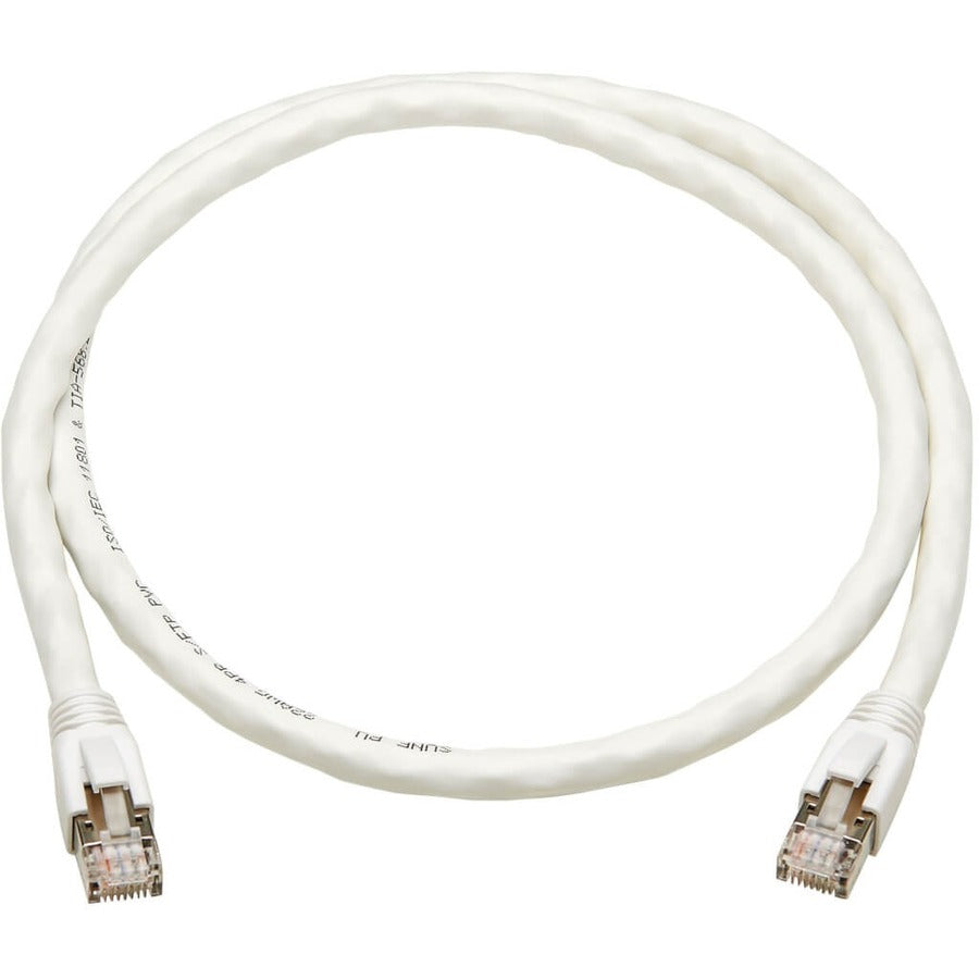Tripp Lite Cat8 Patch Cable 25G/40G Certified Snagless M/M PoE White 3ft