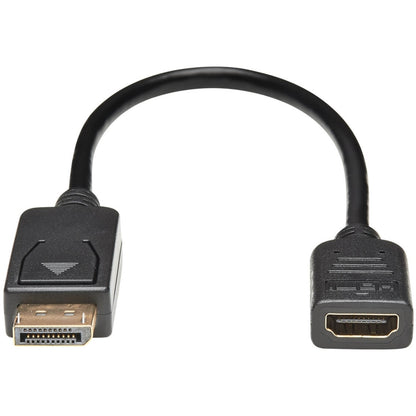 Tripp Lite DisplayPort to HDMI Video Adapter Converter, M/F, 1 ft., DP to HDMI Black