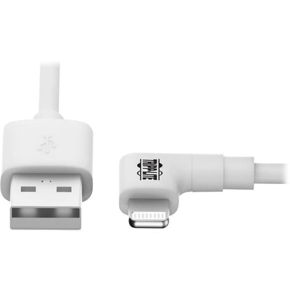 Tripp Lite Lightning to USB Sync Charge CAble Right-Angle for iPhones iPads Apple White 6ft 6'