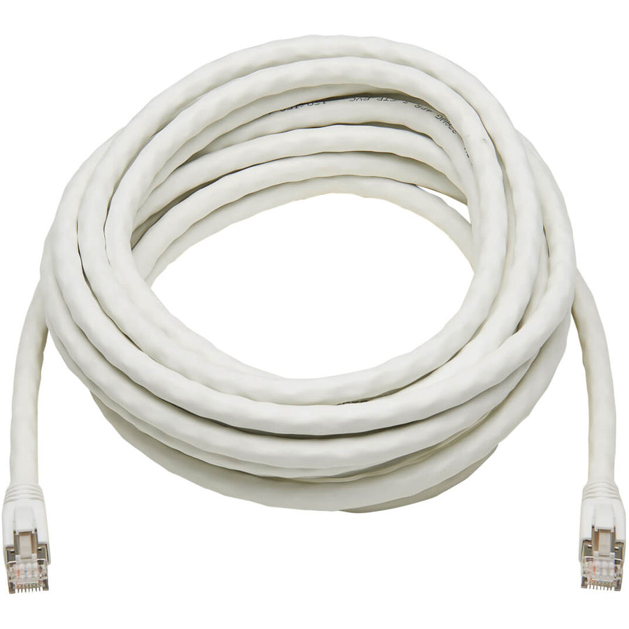 Tripp Lite Cat8 Patch Cable 25G/40G Certified Snagless M/M PoE White 20ft