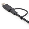StarTech.com 3ft/1m USB-C Cable with USB-A Adapter Dongle, USB-C to C (10Gbps/PD), USB-A to C (5Gbps), 2-in-1 USB C Cable for Hybrid Dock