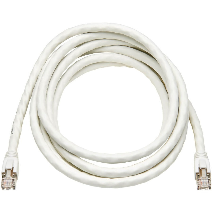Tripp Lite Cat8 Patch Cable 25G/40G Certified Snagless M/M PoE White 10ft