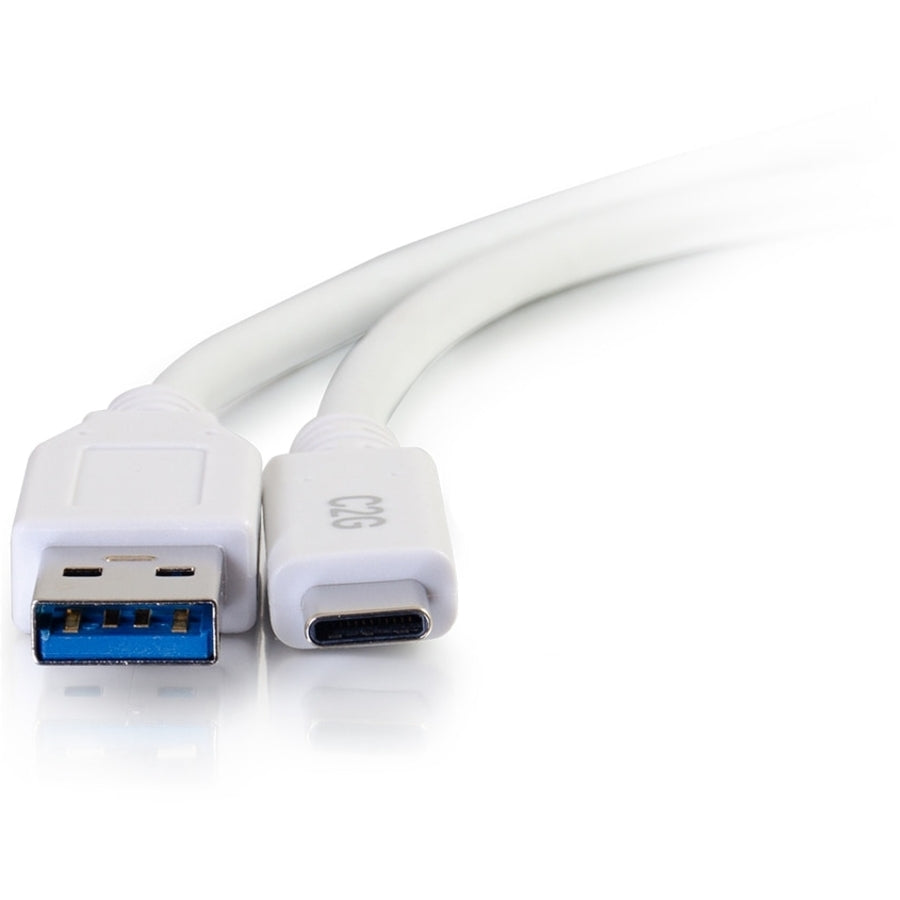 C2G 6ft USB C to USB A Cable - USB 3.2 - 5Gbps - White - M/M