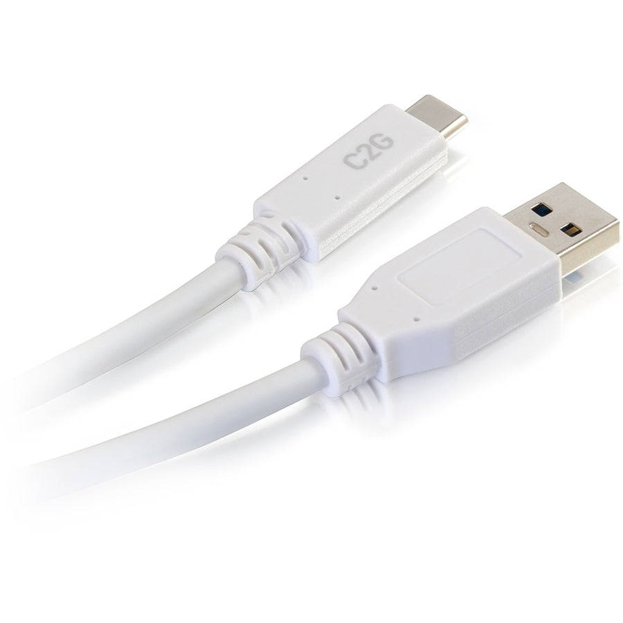 C2G 6ft USB C to USB A Cable - USB 3.2 - 5Gbps - White - M/M