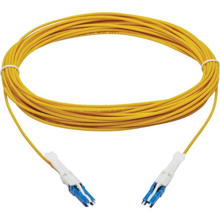 Tripp Lite Duplex Singemode 400Gb Fiber Optic Cable 9/125 OS2 LSZH Yellow 10M