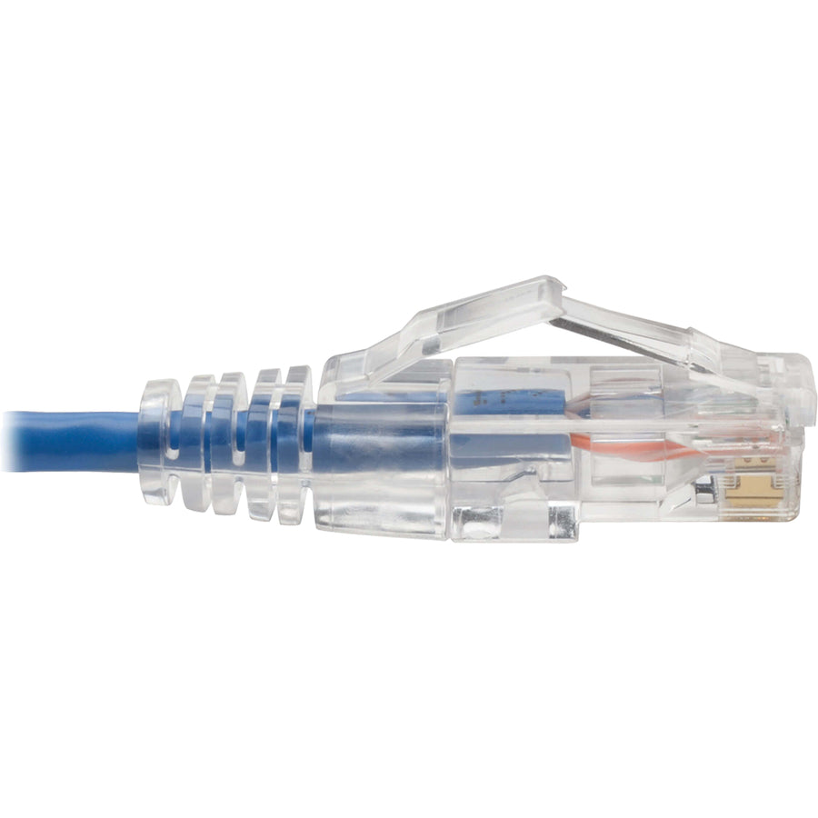Tripp Lite Cat6 UTP Patch Cable (RJ45) - M/M, Gigabit, Snagless, Molded, Slim, Blue, 8 in.