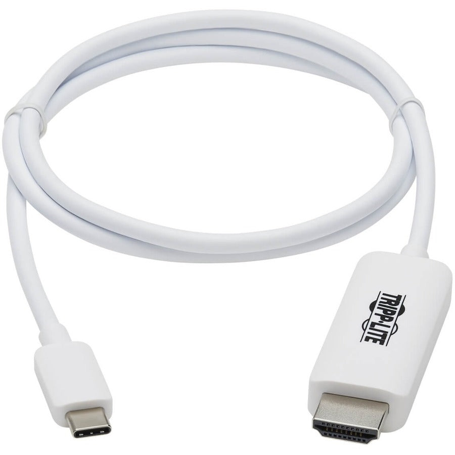 Tripp Lite USB C to HDMI Adapter Cable 4K, 4:4:4 Thunderbolt 3 White 3ft