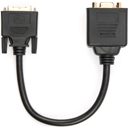 Rocstor Premium 1 ft DVI-I Analog to 2 x VGA Video Splitter Cable - M/F - DVI-I (Single-Link) Male Video - HD-15 Female VGA - 1ft - Black - DVI Cable to 2 x VGA Y Cable M/F