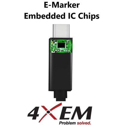 4XEM USB-C To USB-C Cable M/M USB 3.1 Gen 2 10GBPS 3FT Black