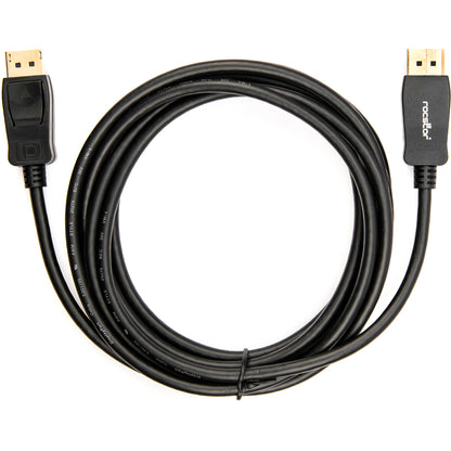 Rocstor Premium 12ft / 4m DisplayPort 1.2 Cable M/M - DisplayPort 4k - DisplayPort Male Digital Audio/Video - 12ft - Black- DP TO DP Cable 4Kx2K