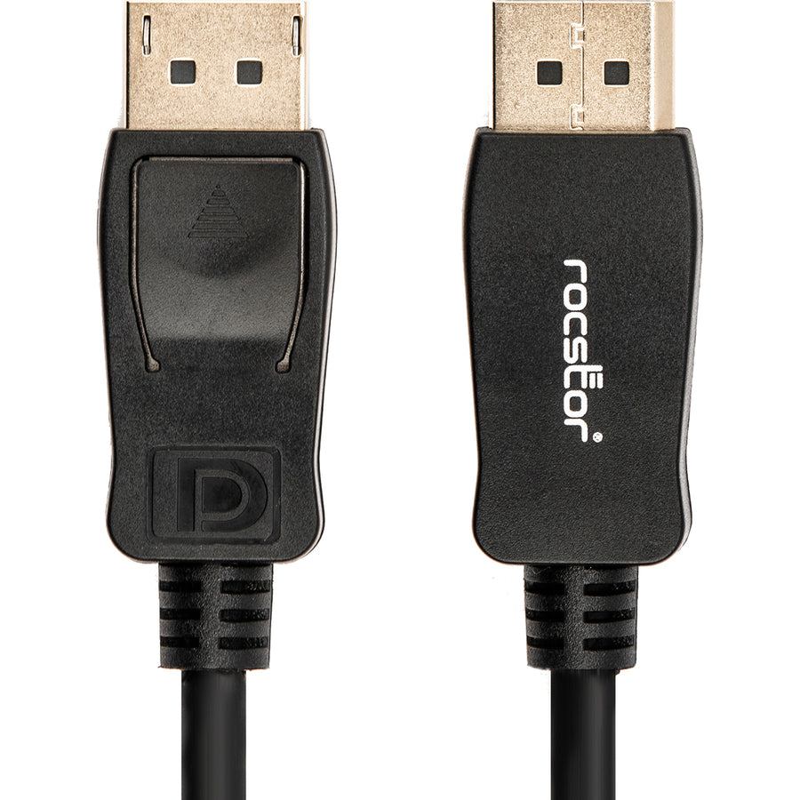 Rocstor Premium 12ft / 4m DisplayPort 1.2 Cable M/M - DisplayPort 4k - DisplayPort Male Digital Audio/Video - 12ft - Black- DP TO DP Cable 4Kx2K