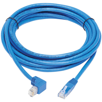 Tripp Lite Cat6 Ethernet Cable Down Right Angled UTP Molded M/M Blue 15ft