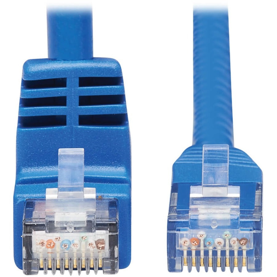 Tripp Lite Cat6 Ethernet Cable Down Right Angled UTP Molded M/M Blue 15ft