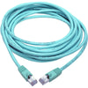 Tripp Lite Cat6a Snagless Shielded STP Patch Cable 10G, PoE, Aqua M/M 25ft
