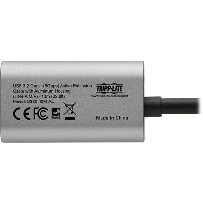 Tripp Lite U330-10M-AL USB 3.2 Gen 1 Active Extension Repeater Cable (M/F), 10 m (32.8 ft.)