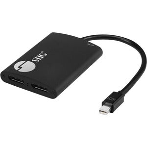 SIIG 1x2 Mini DP 1.2 to DisplayPort MST Hub - Multi Monitor Splitter