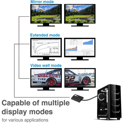 SIIG 1x2 Mini DP 1.2 to DisplayPort MST Hub - Multi Monitor Splitter