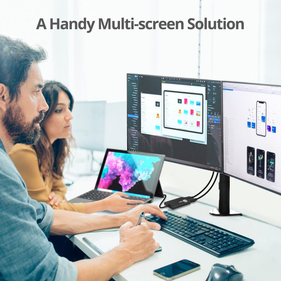 SIIG 1x2 Mini DP 1.2 to DisplayPort MST Hub - Multi Monitor Splitter