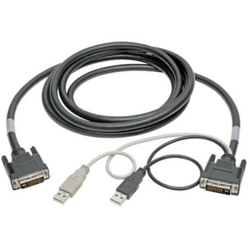Tripp Lite DVI to USB-A Dual KVM Cable Kit 2x Male 2x Male 1080p @60Hz 10ft