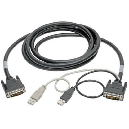 Tripp Lite DVI to USB-A Dual KVM Cable Kit 2x Male 2x Male 1080p @60Hz 10ft