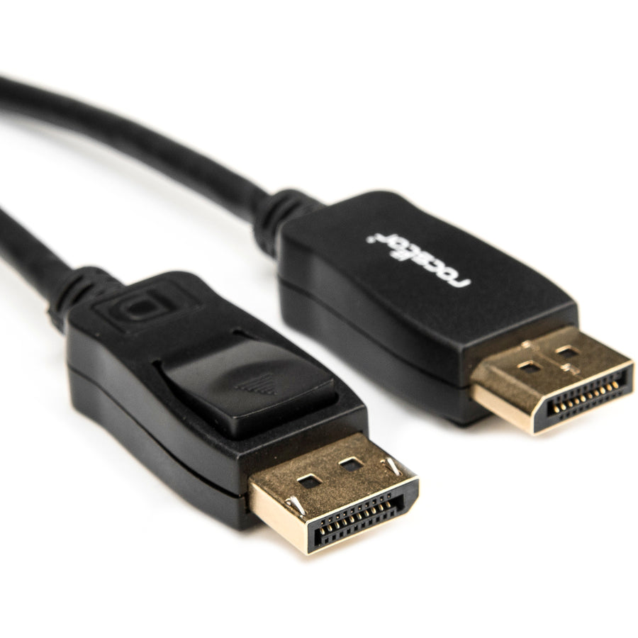Rocstor Premium 6ft / 2m DisplayPort 1.2 Cable M/M - DisplayPort 4k - DisplayPort Male Digital Audio/Video - 6ft - Black- DP TO DP Cable 4Kx2K