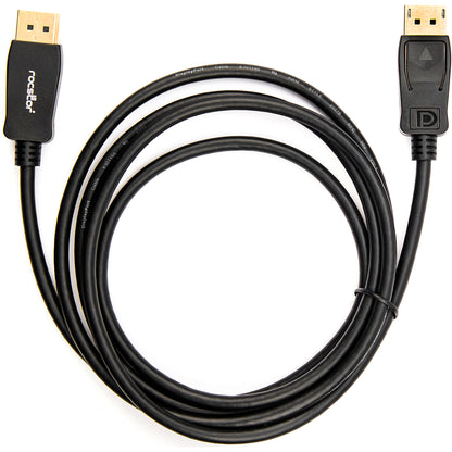 Rocstor Premium 6ft / 2m DisplayPort 1.2 Cable M/M - DisplayPort 4k - DisplayPort Male Digital Audio/Video - 6ft - Black- DP TO DP Cable 4Kx2K