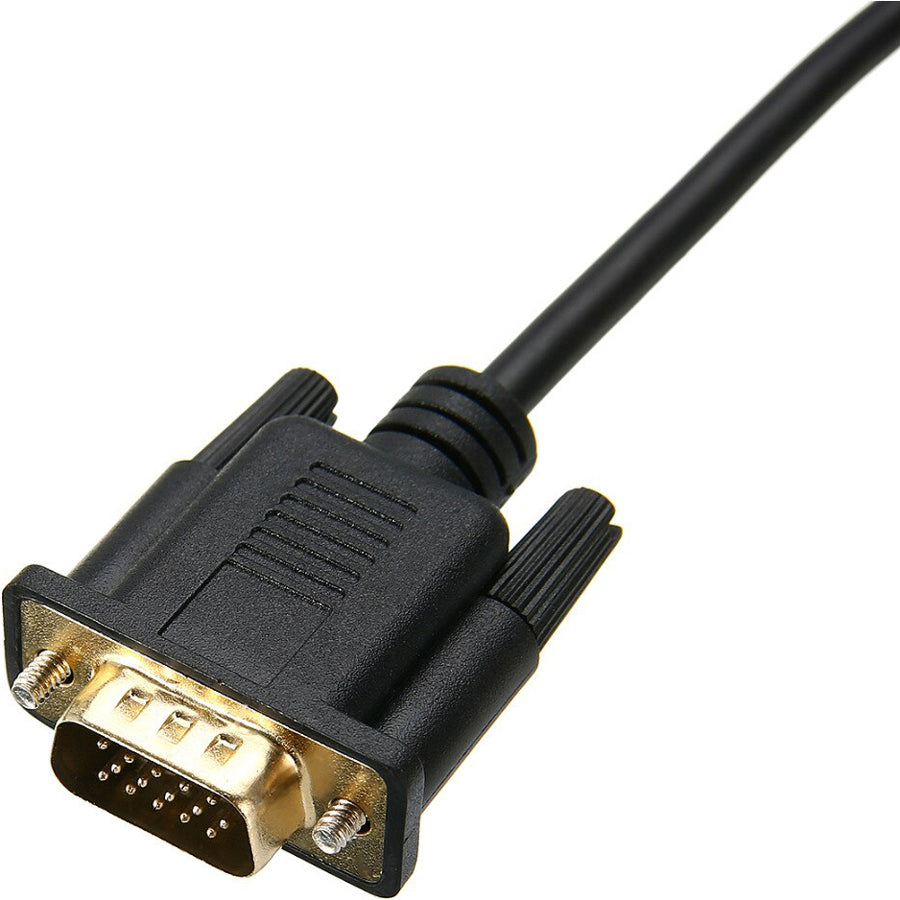 4XEM 1FT DisplayPort To VGA Adapter Cable - Black