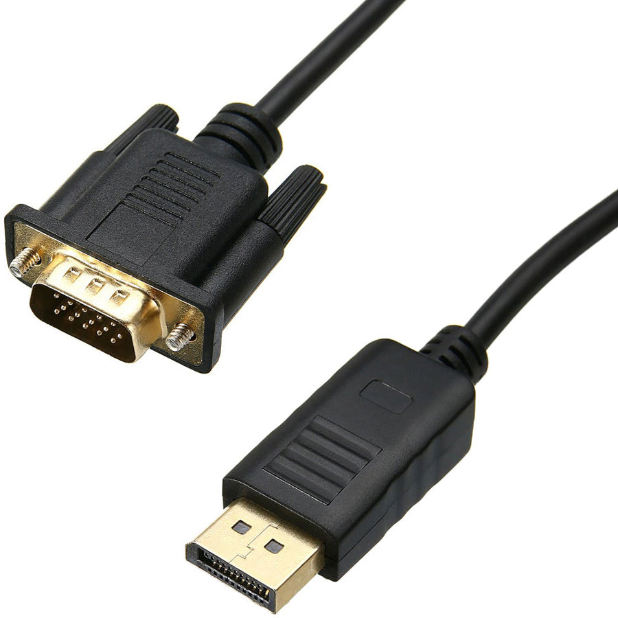 4XEM 1FT DisplayPort To VGA Adapter Cable - Black