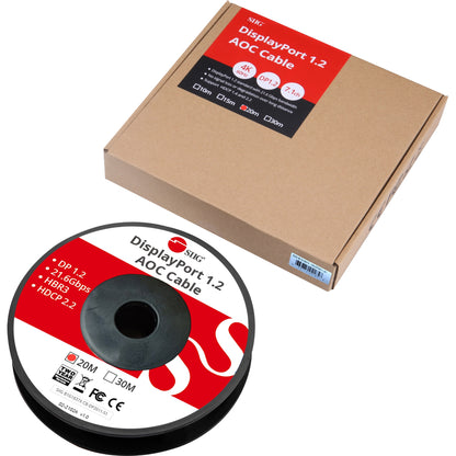 SIIG DisplayPort 1.4 Fiber Optical Cable - 20m