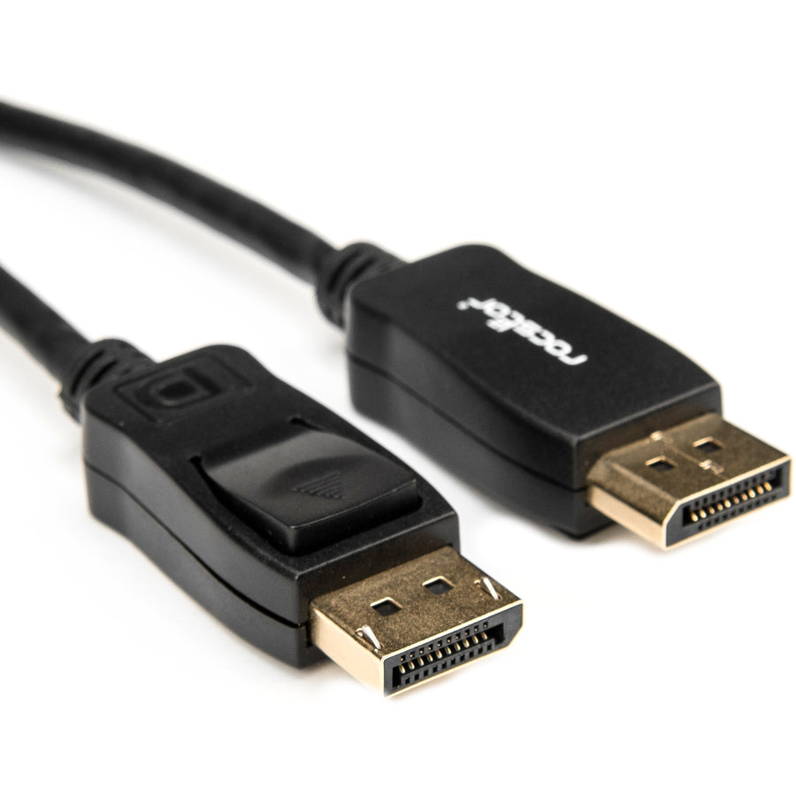 Rocstor Premium 15ft / 5m DisplayPort 1.2 Cable M/M - DisplayPort 4k - DisplayPort Male Digital Audio/Video - 15ft - Black- DP TO DP Cable 4Kx2K