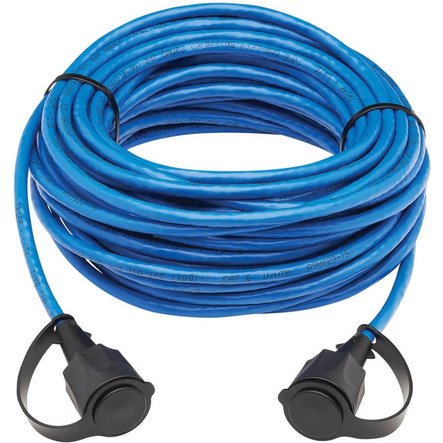Tripp Lite Cat6 Industrial UTP Ethernet Cable 100W PoE CMR-LP Blue 50ft