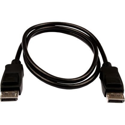 V7 Black Video Cable Pro DisplayPort Male to DisplayPort Male 1m 3.3ft