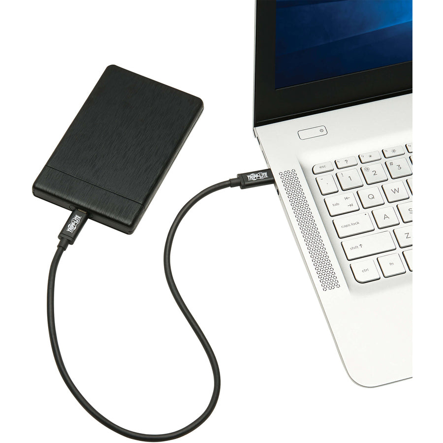 Tripp Lite Thunderbolt 3 Cable 40 Gbps Passive 5A 100W PD 4K USB C M/M 0.5M
