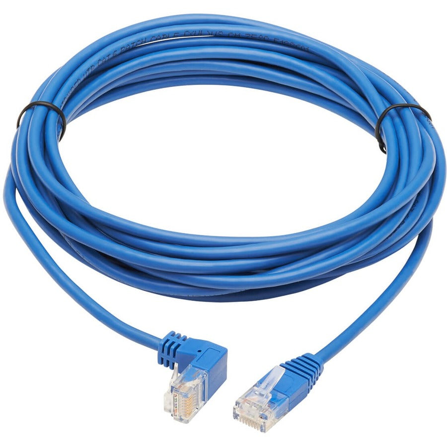Tripp Lite Cat6 Ethernet Cable Down Right Angled Slim Molded M/M Blue 20ft