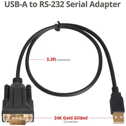 SIIG USB to RS-232 Serial Adapter Cable - FTDI FT232