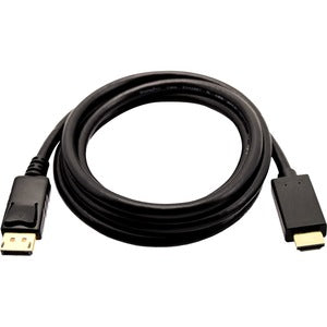 V7 Black Video Cable DisplayPort Male to HDMI Male 2m 6.6ft