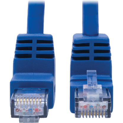Tripp Lite Cat6 Patch Cable Up-Angled / Down Angled UTP Molded M/M Blue 3ft