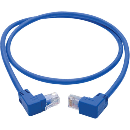 Tripp Lite Cat6 Patch Cable Up-Angled / Down Angled UTP Molded M/M Blue 3ft
