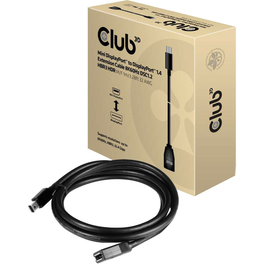 Club 3D DisplayPort/Mini DisplayPort Extension Audio/Video Cable