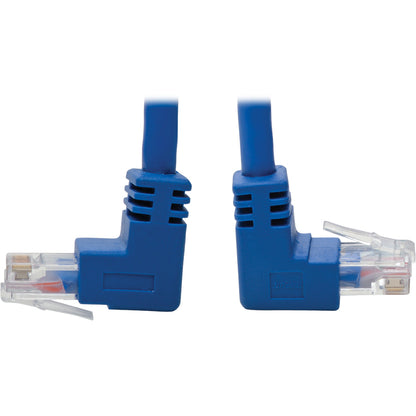 Tripp Lite Cat6 UTP Patch Cable, Up-Angle Male/Down-Angle Male - 4 ft., Blue